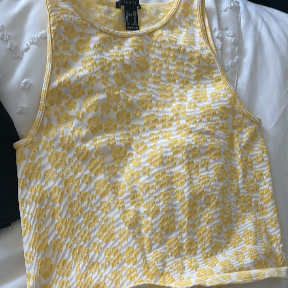 Long yellow summer tank